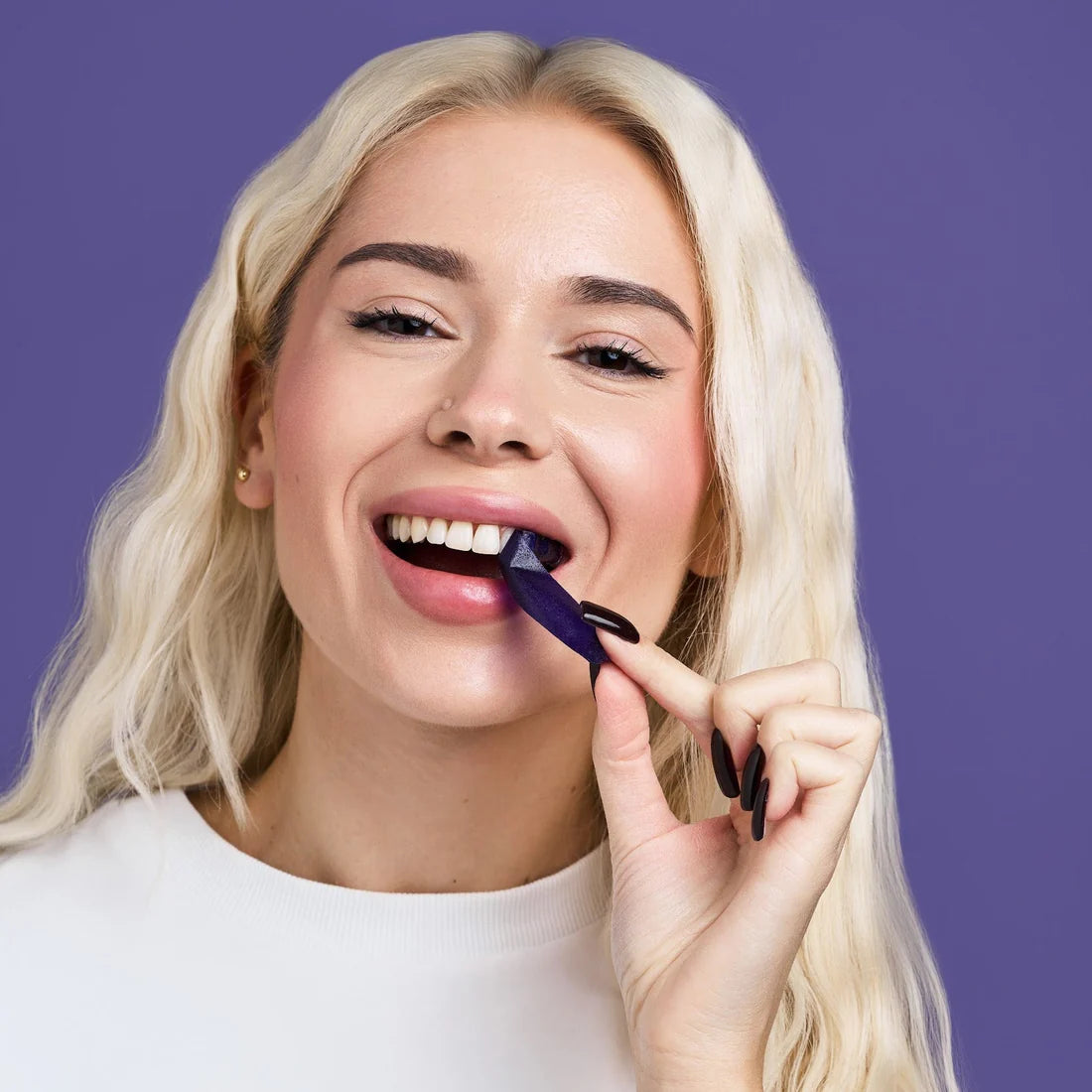 Purple Teeth Whitening Strips – 21 Sessions, Peroxide-Free & Sensitivity-Free