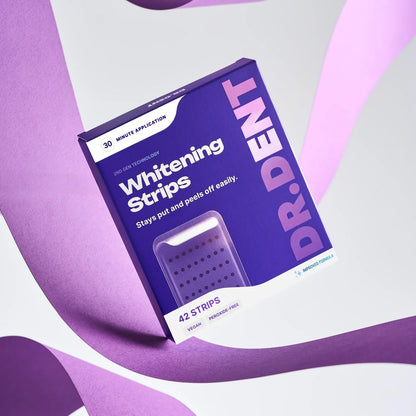 Purple Teeth Whitening Strips – 21 Sessions, Peroxide-Free & Sensitivity-Free