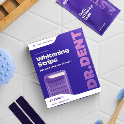 Purple Teeth Whitening Strips – 21 Sessions, Peroxide-Free & Sensitivity-Free