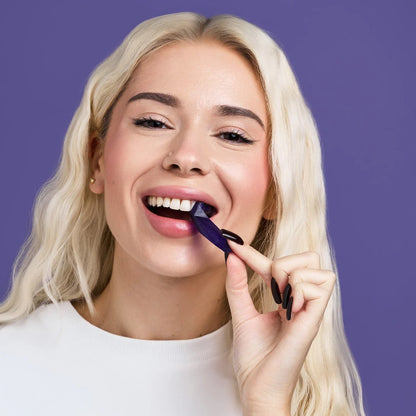 Purple Teeth Whitening Strips – 21 Sessions, Peroxide-Free & Sensitivity-Free